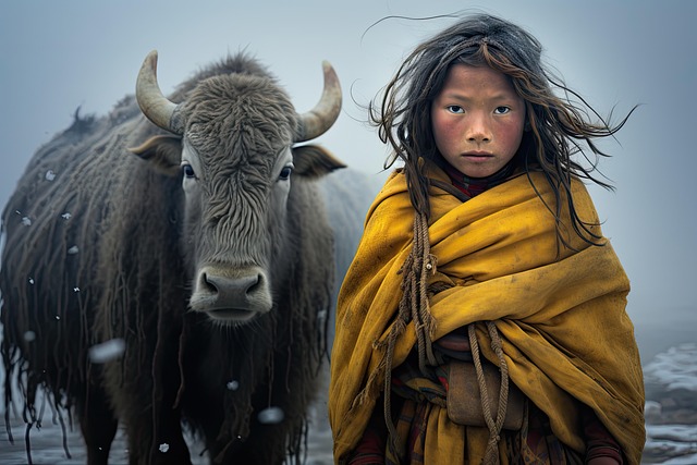 Ai Generado, Niña, Vaca, Ganado, Niño