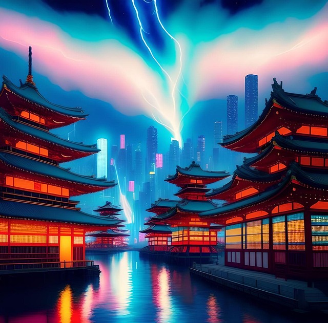 Free City Japan illustration and picture