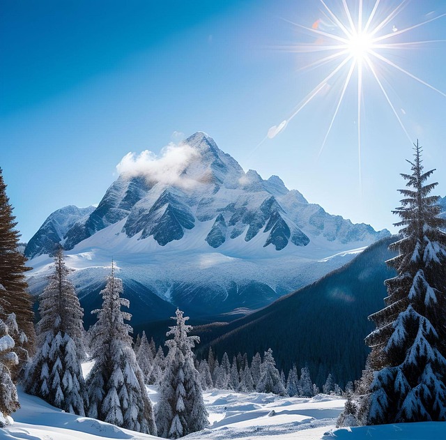 Free Mountain Blue illustration and picture