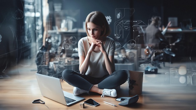 Free ai generated woman computer illustration