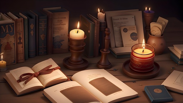 Free ai generated desk books illustration