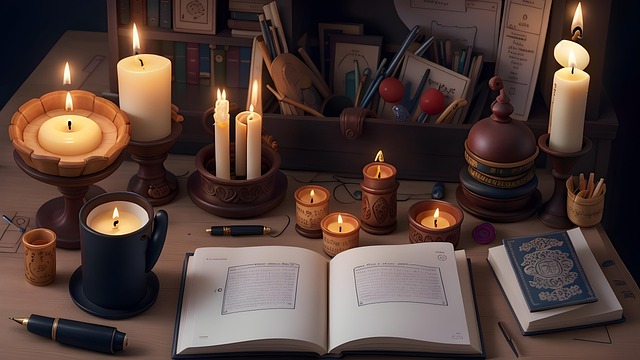 Free ai generated desk books illustration