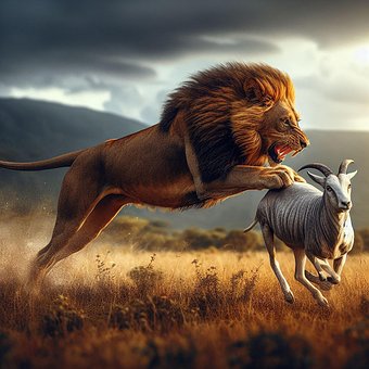 Ai Generiert, Löwe, Tiere, Natur, Safari