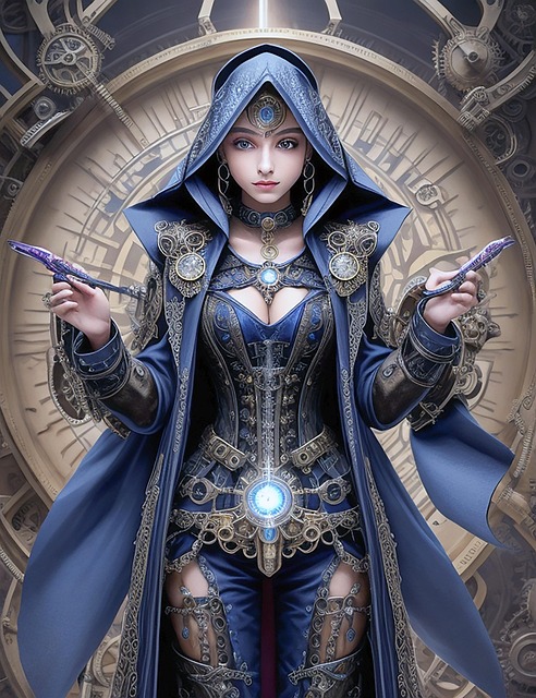 Free ai generated woman alchemy illustration