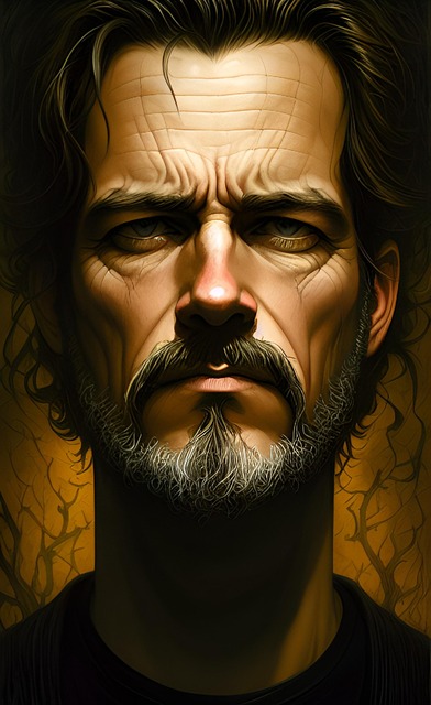 Free ai generated man beard illustration