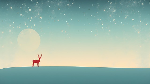 Free ai generated deer snow illustration