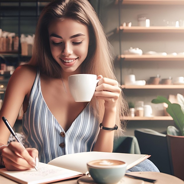 Free ai generated woman studying illustration