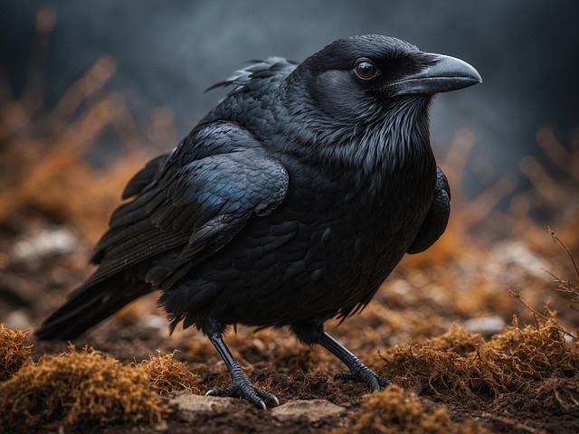 Free ai generated raven crow illustration