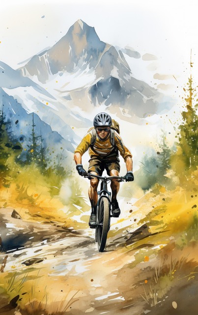 Free ai generated mountain bike biking illustration