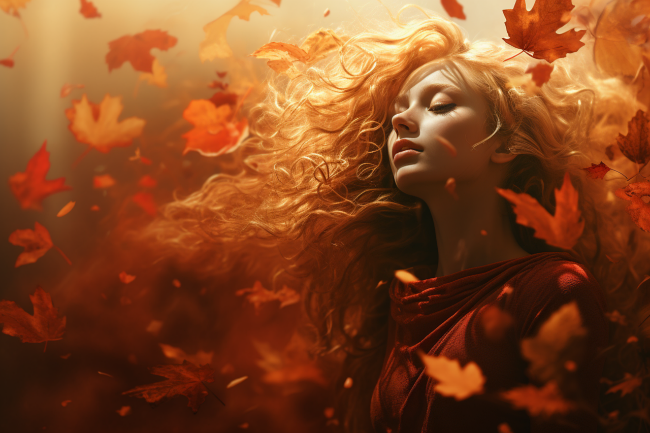 Download Ai Generated, Autumn, Woman. Royalty-Free Stock
