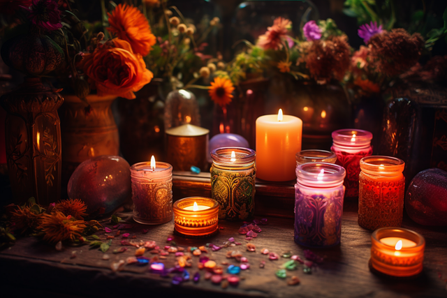 Free ai generated candles flame illustration