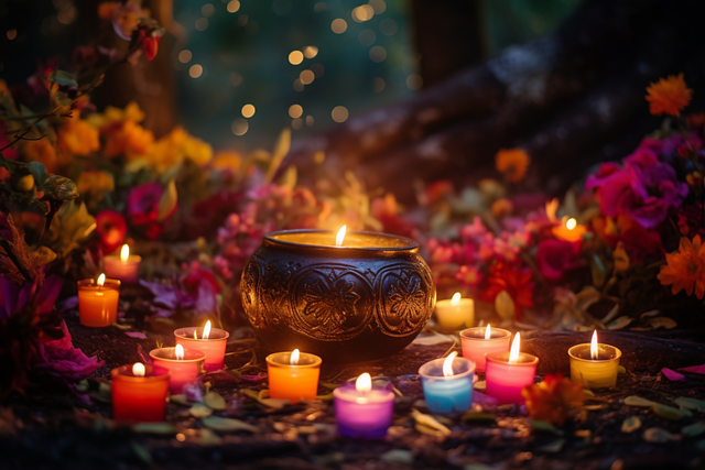 Free ai generated candles flame illustration