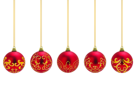 Kerstballen, Kerstmis, Decoratie, Goud