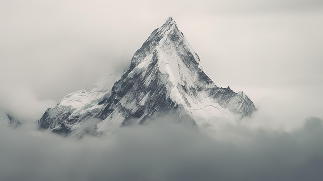 Free ai generated mountain peak illustration