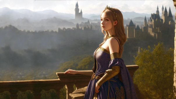 Femeie, Castel, Portret, Fată