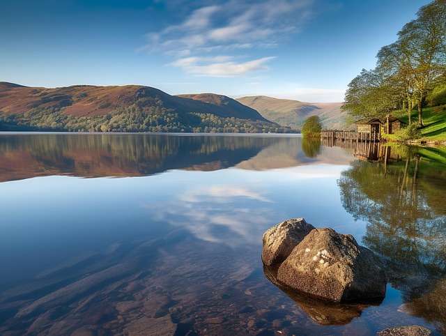 Free ai generated morning ullswater lake illustration