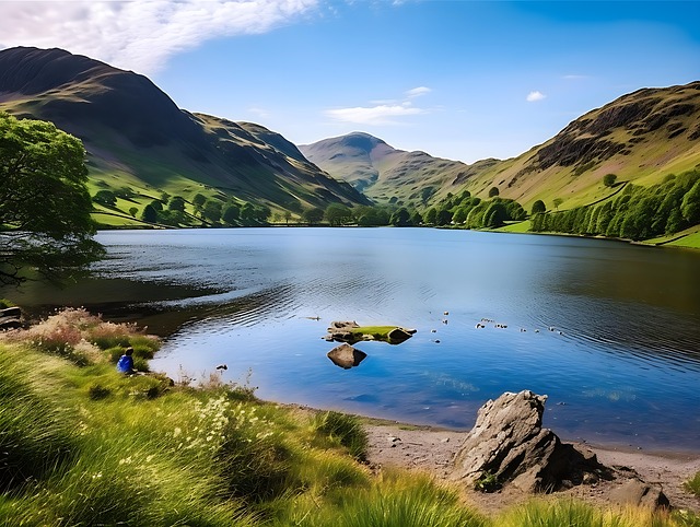 Free ai generated lake district national park picturesque lakes illustration