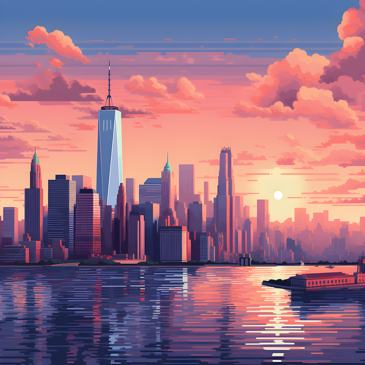 Download Ai Generated Skyscrapers Buildings Royalty Free Stock
