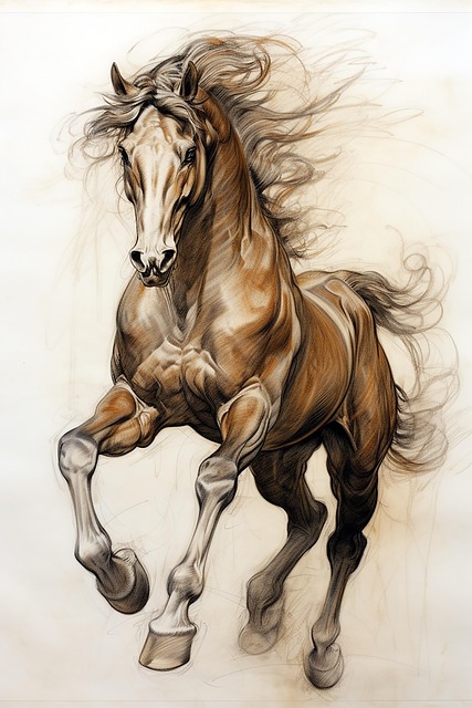 Free ai generated horse equine illustration