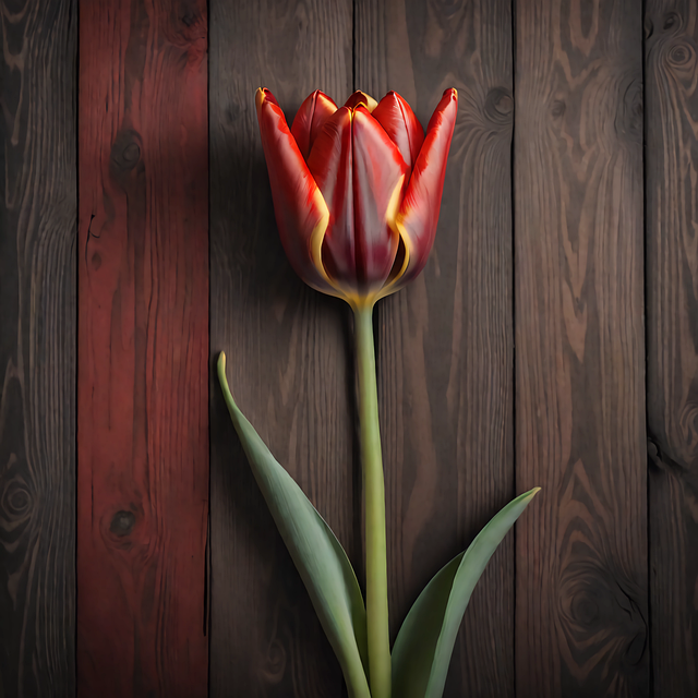 Download free HD stock image of Ai Generated Red Tulip Free ai generated red tulip tulip illustration