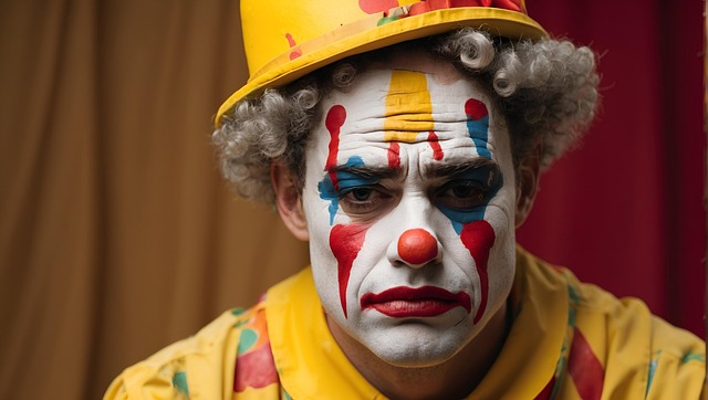 Free ai generated clown mime illustration