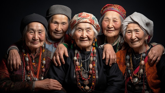 Free women elderly china illustration