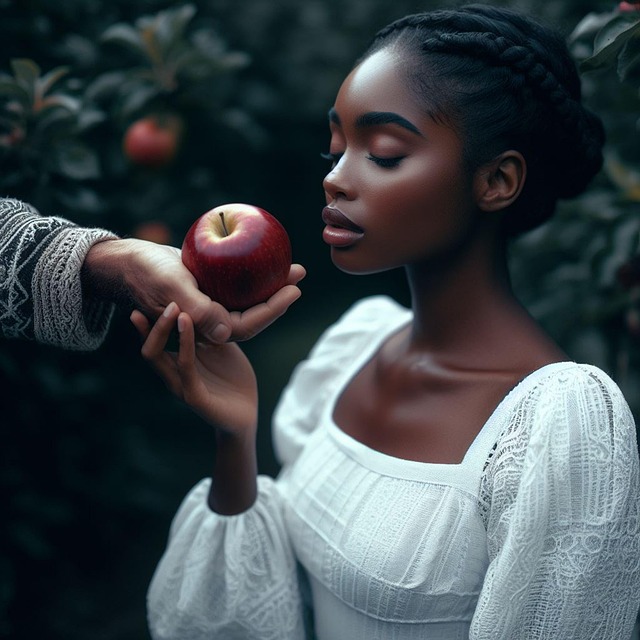Ai Gegenereerd, Vrouw, Appel, Fruit