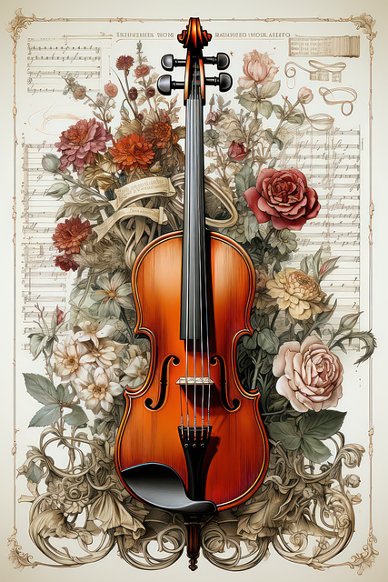 Download free HD stock image of Ai Generated Violin Free ai generated violin musical instrument illustration