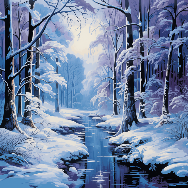Free ai generated forest trees illustration