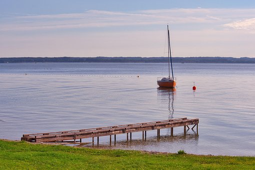 See, Chiemsee, Boot, Ankerplatz