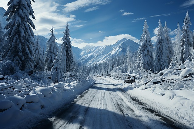 Download free HD stock image of Ai Generated Forest Free ai generated forest winter illustration