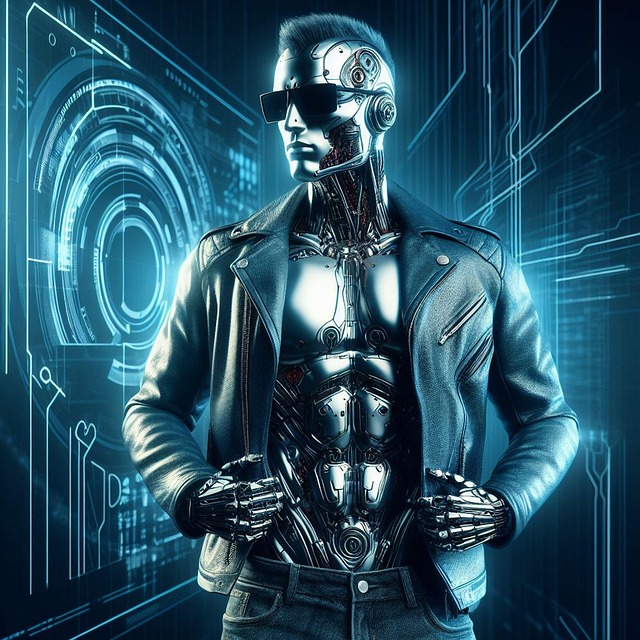 Download free HD stock image of Ai Generated Cyborg Free ai generated cyborg robot illustration