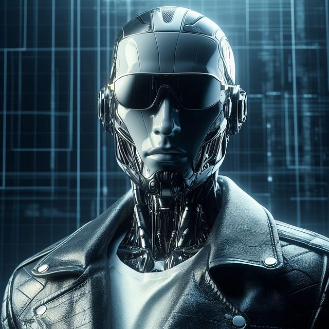 Free ai generated cyborg robot illustration
