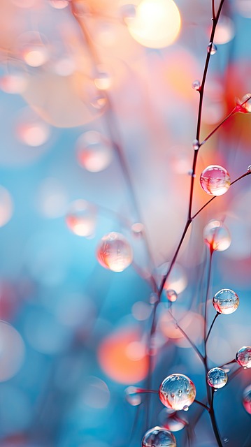 Free ai generated bubbles droplets illustration