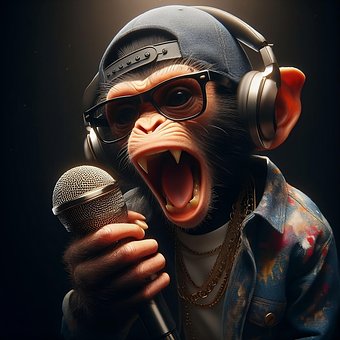Free Monkey Microphone illustration and picture