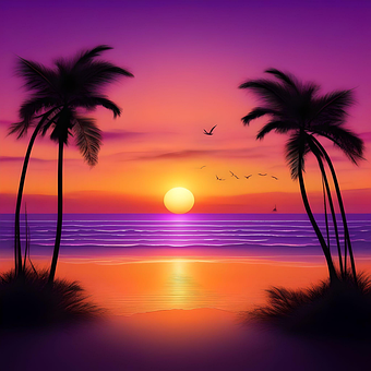 Sonnenuntergang, Strand, Küsten