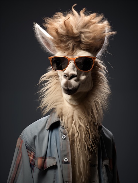 Download free HD stock image of Ai Generated Llama Free ai generated llama sunglasses illustration