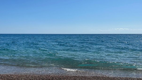 Mar, Mediterraneo, Azul, Olas, Playa