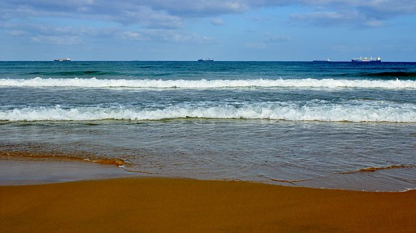 Mar, Mediterraneo, Azul, Cielo, Nubes