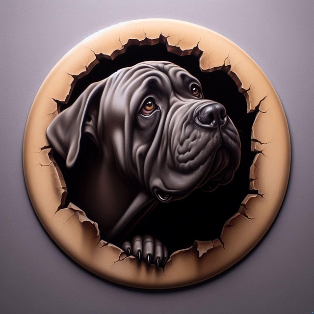 Free ai generated carne corso dog illustration