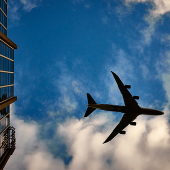 Flugzeug, Luftfahrt, Wolkenkratzer