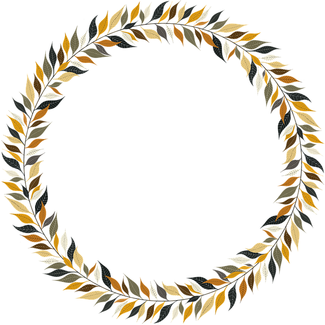 Free frame autumn wreath illustration