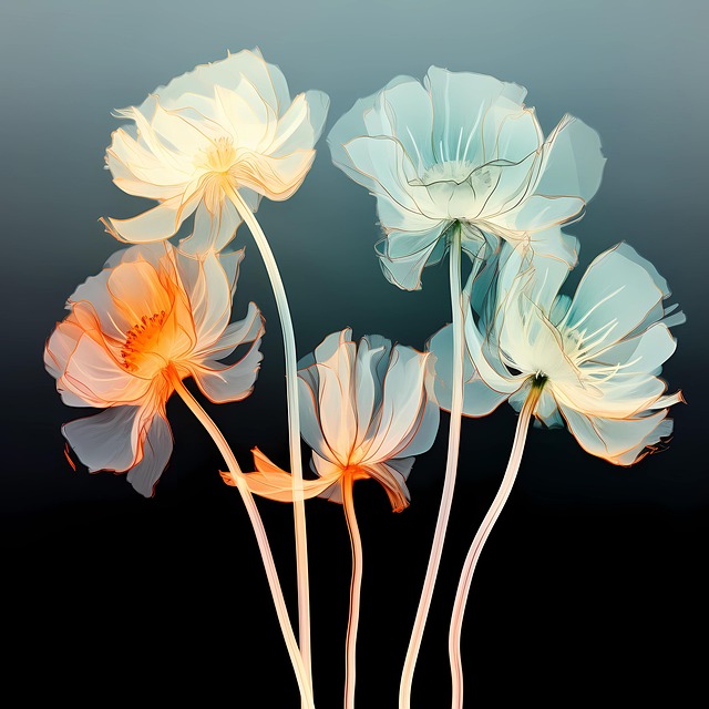 Free ai generated flowers petals illustration