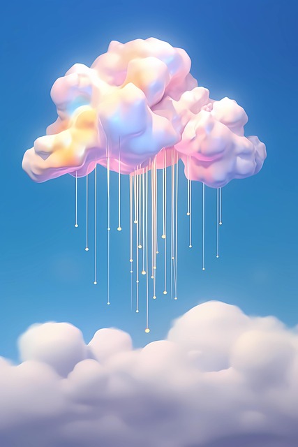 Free ai generated rainbow clouds illustration
