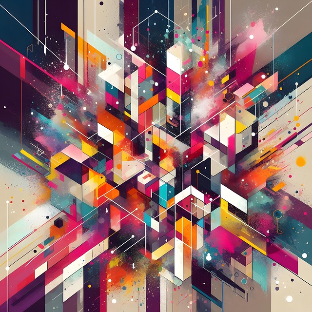 Free ai generated squares square explosion illustration