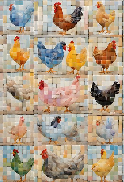 Bonitinho, Pastel, Galinhas, Padronizar