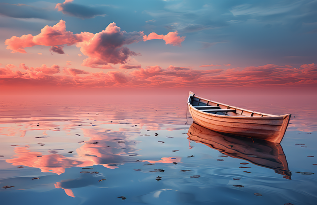 Free sea horizon boat illustration