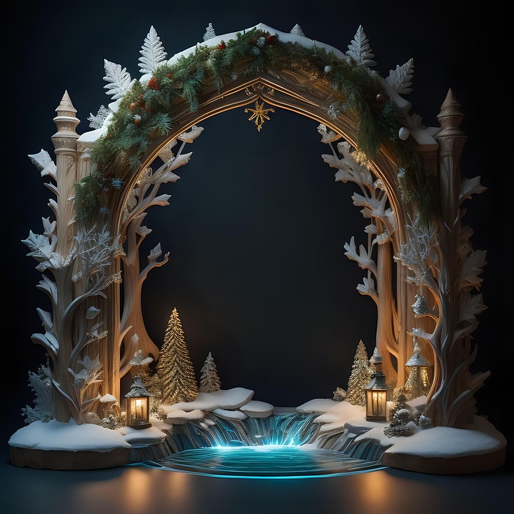 Download Ai Generated Trees Arch Royalty-Free Stock Illustration Image