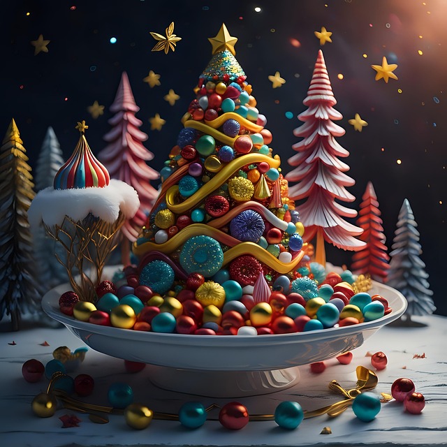 Free ai generated christmas tree trees illustration