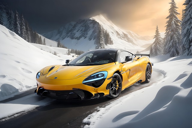 Ai Generiert, Mclaren 720S, Schnee